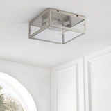 Grayson 12" Metal/Glass LED Flush Mount - JONATHAN Y