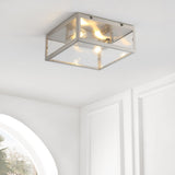 Grayson 12" Metal/Glass LED Flush Mount - JONATHAN Y