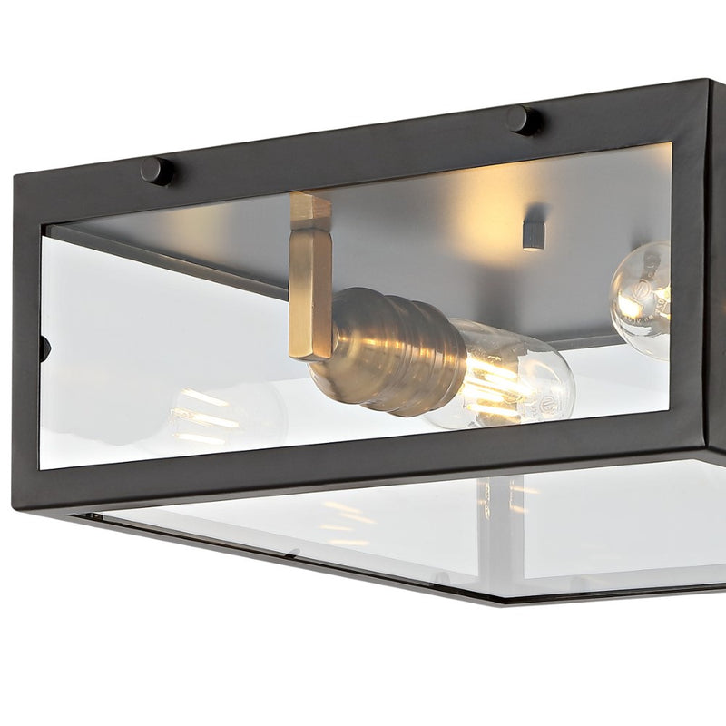 Grayson 12" Metal/Glass LED Flush Mount