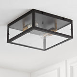 Grayson 12" Metal/Glass LED Flush Mount