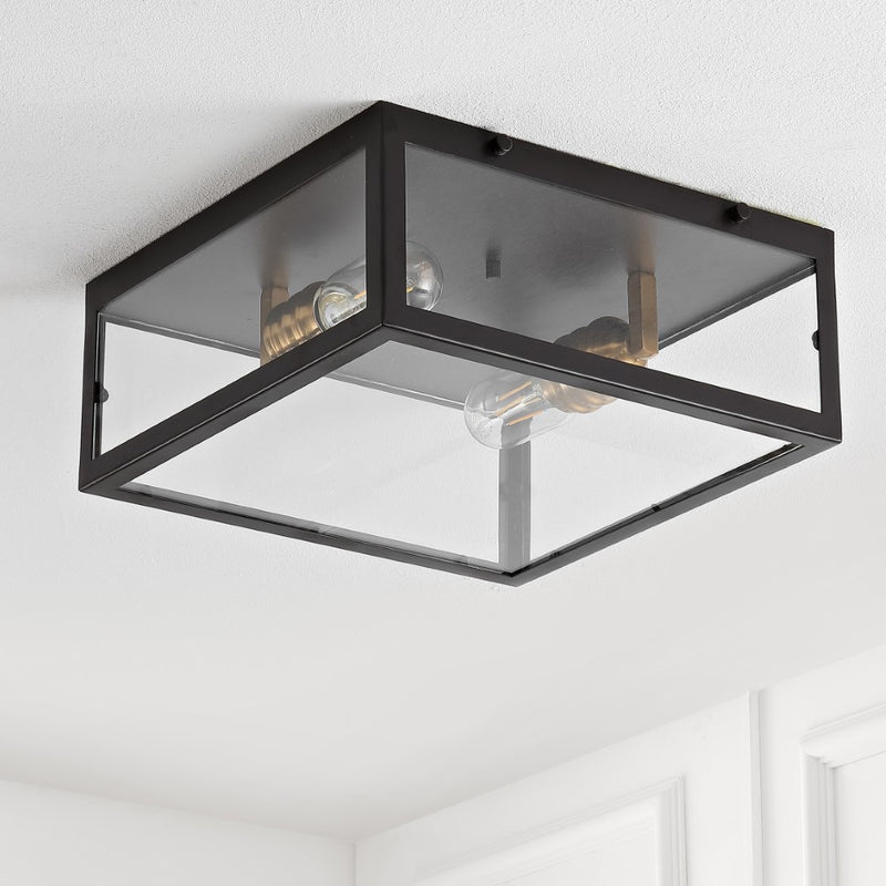 Grayson 12" Metal/Glass LED Flush Mount