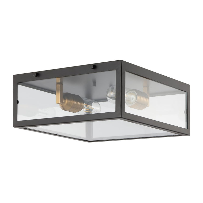 Grayson 12" Metal/Glass LED Flush Mount