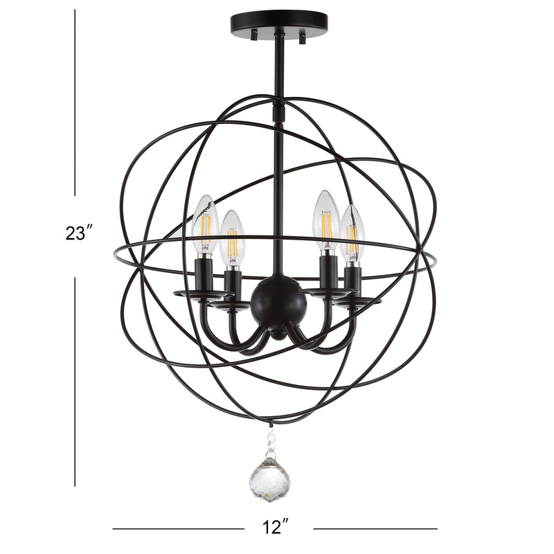 Alma 12" Metal LED Flush Mount - JONATHAN Y