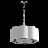 Coquille 20" Adjustable Scalloped Shade Metal LED Pendant - JONATHAN Y