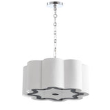 Coquille 20" Adjustable Scalloped Shade Metal LED Pendant - JONATHAN Y