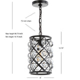 Gabrielle Crystal/Metal LED Pendant