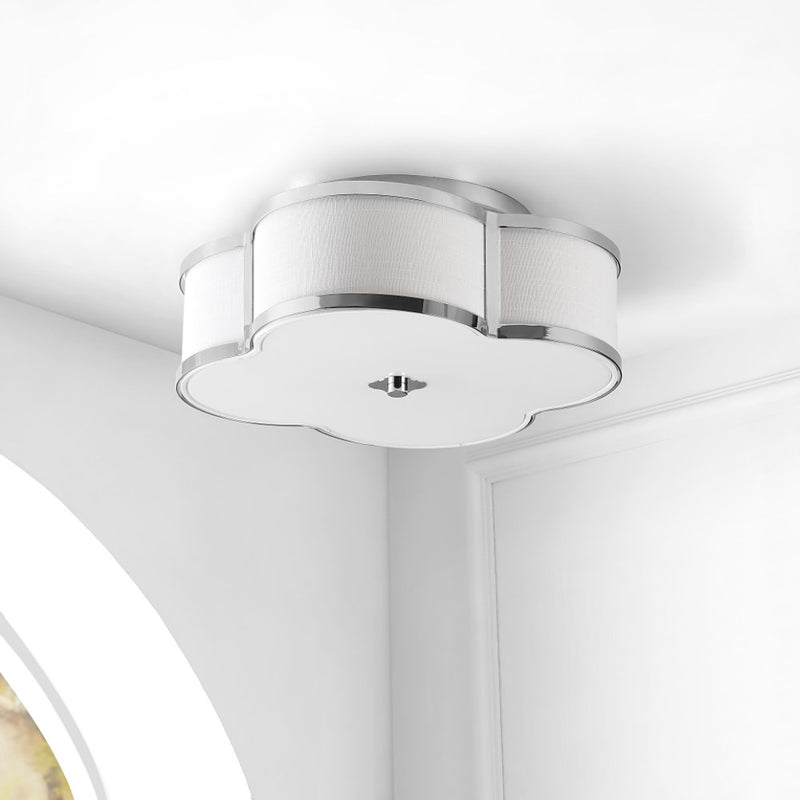 Quatrefoil Scalloped Shade Metal Classic Glam LED Flush Mount - JONATHAN Y