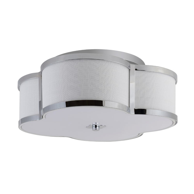 Quatrefoil Scalloped Shade Metal Classic Glam LED Flush Mount - JONATHAN Y