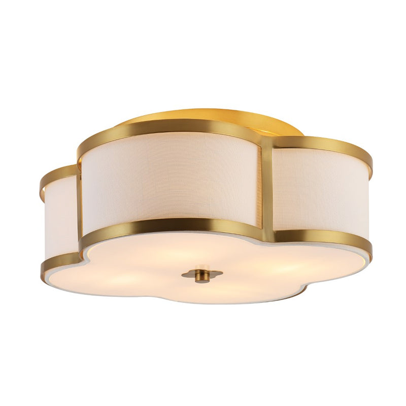 Quatrefoil Scalloped Shade Metal Classic Glam LED Flush Mount - JONATHAN Y