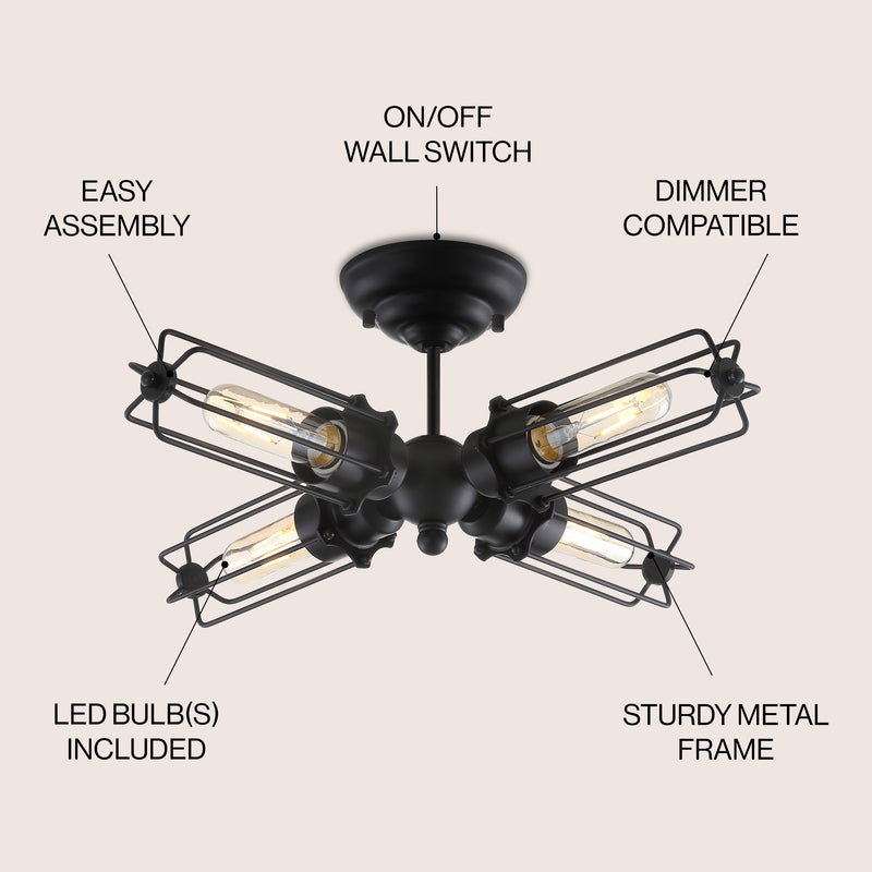 Chase 20" Metal LED Flush Mount - JONATHAN Y