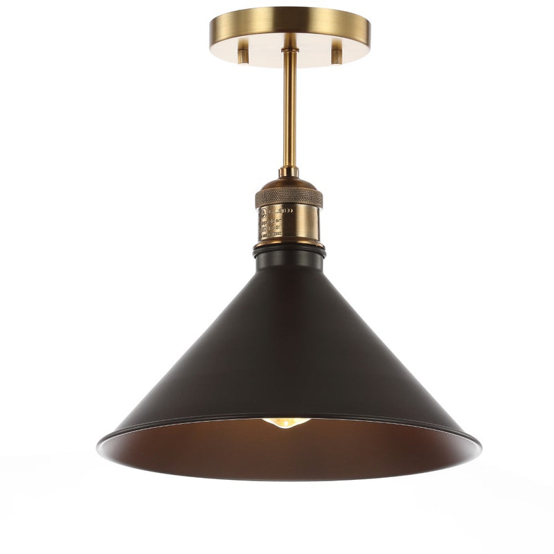 Nick 11" Metal LED Semi Flush Mount - JONATHAN Y
