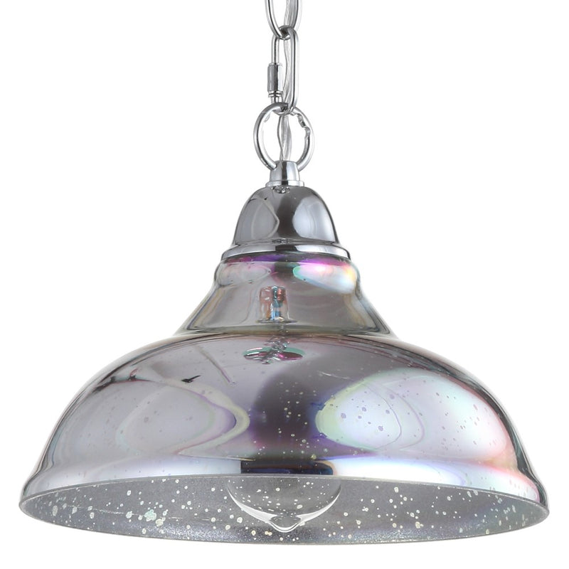 Nira 9.75" Adjustable 3D Color Burst Glass/Metal Pendant - JONATHAN Y