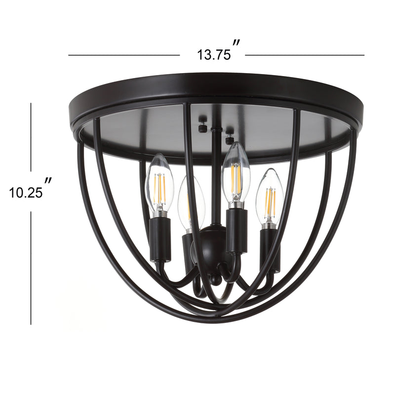 Peter 13.75" Metal LED Flush Mount - JONATHAN Y