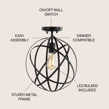Alma 13" Metal LED Flush Mount