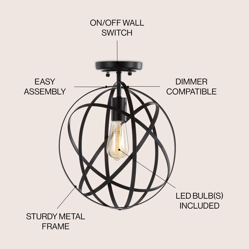 Alma 13" Metal LED Flush Mount