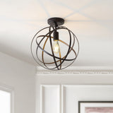 Alma 13" Metal LED Flush Mount - JONATHAN Y