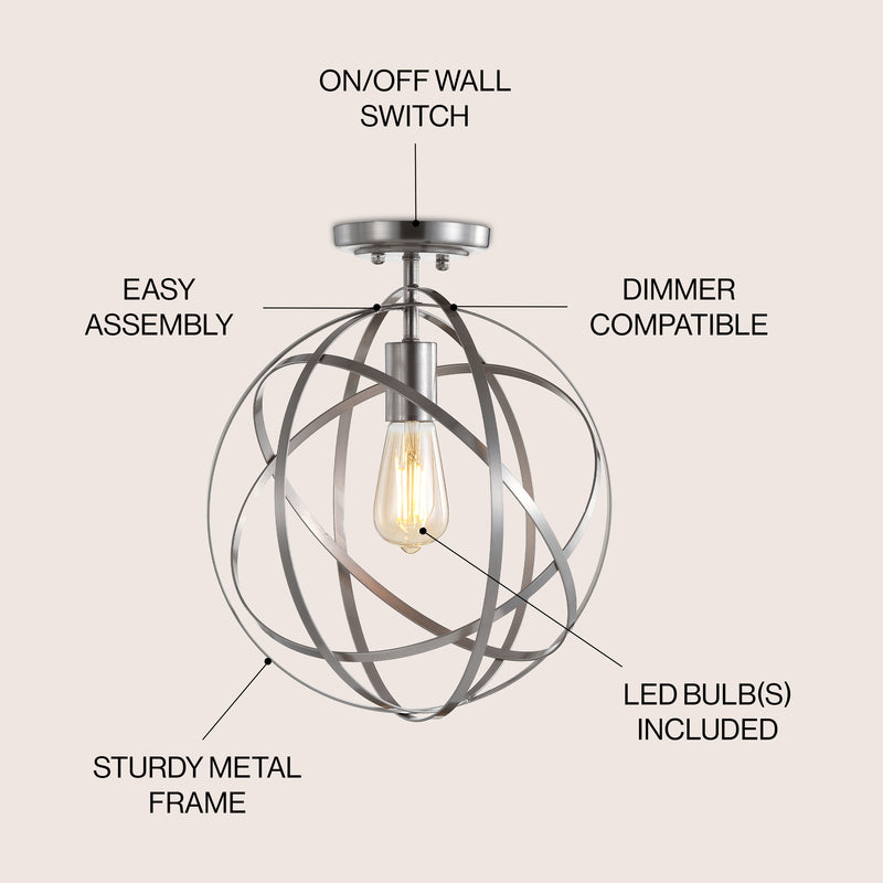 Alma 13" Metal LED Flush Mount