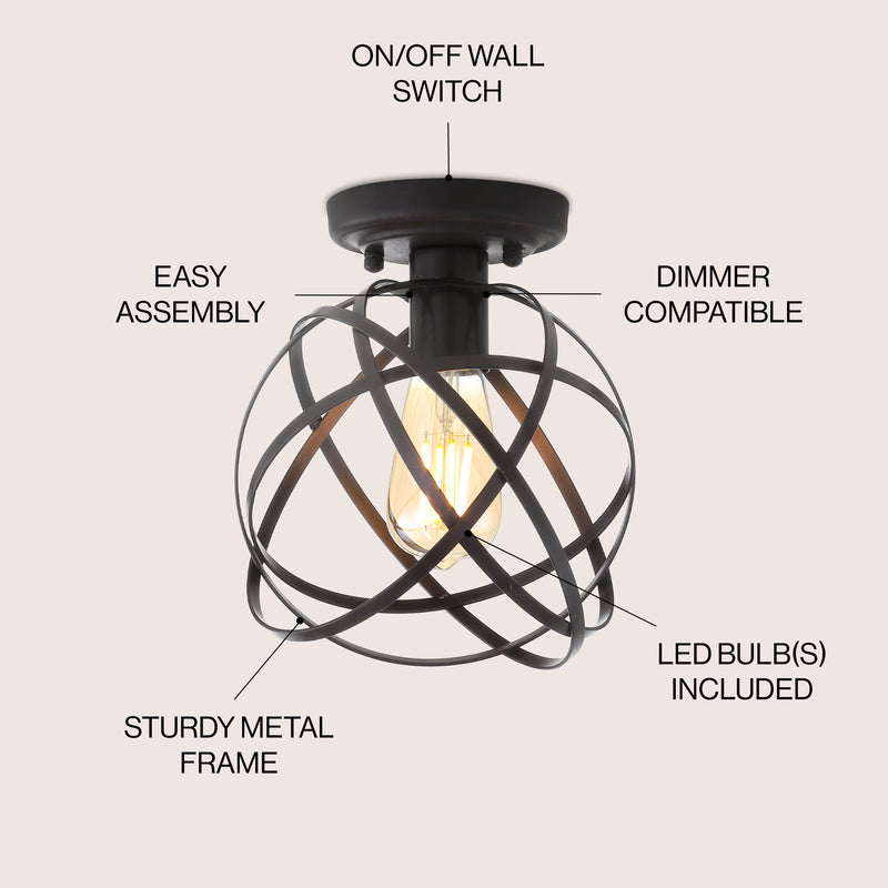 Alma 13" Metal LED Flush Mount