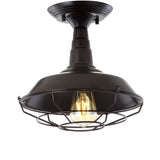 Gabe 10.2" Metal LED Semi Flush Mount - JONATHAN Y