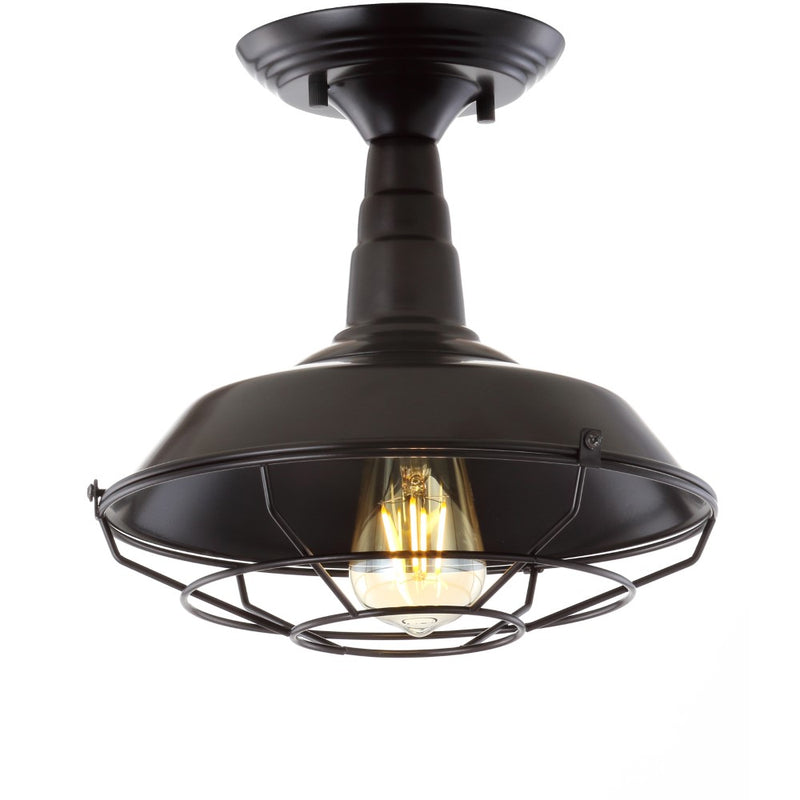 Gabe 10.2" Metal LED Semi Flush Mount - JONATHAN Y