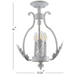 Austen 12.2" Metal LED Semi Flush Mount - JONATHAN Y