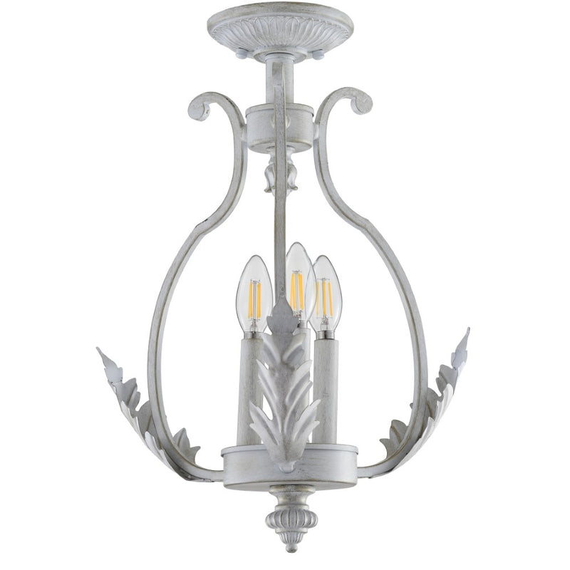 Austen 12.2" Metal LED Semi Flush Mount - JONATHAN Y