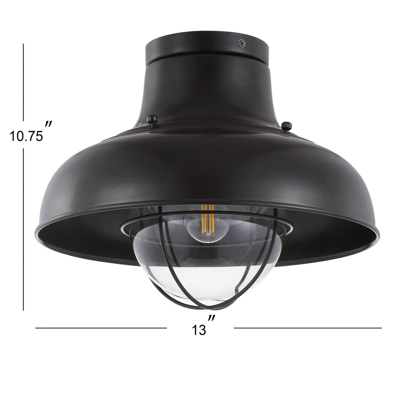 Cameron 13" Metal LED Semi Flush Mount - JONATHAN Y