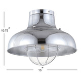 Cameron 13" Metal LED Semi Flush Mount - JONATHAN Y