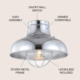 Cameron 13" Metal LED Semi Flush Mount - JONATHAN Y
