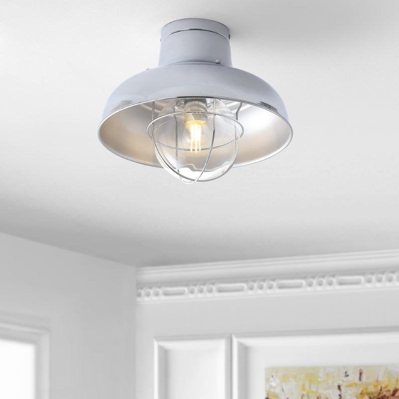 Cameron 13" Metal LED Semi Flush Mount - JONATHAN Y