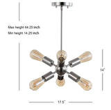 Jobs 17.5" Sputnik Metal LED Chandelier - JONATHAN Y