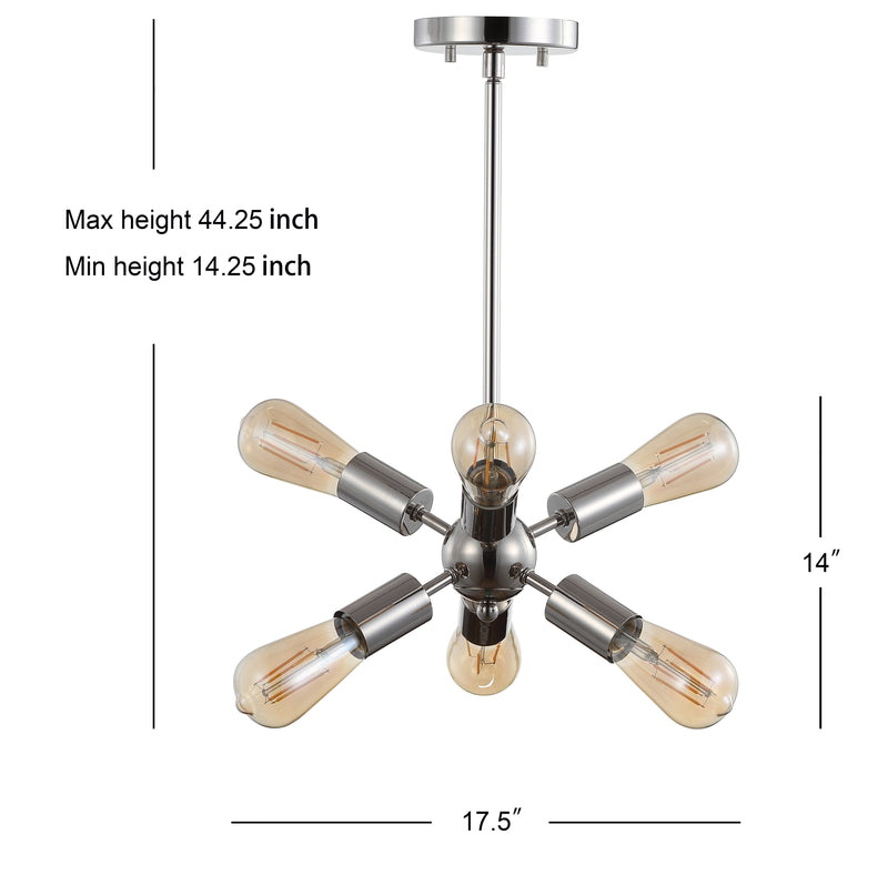 Jobs 17.5" Sputnik Metal LED Chandelier - JONATHAN Y