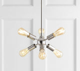 Jobs 17.5" Sputnik Metal LED Chandelier - JONATHAN Y