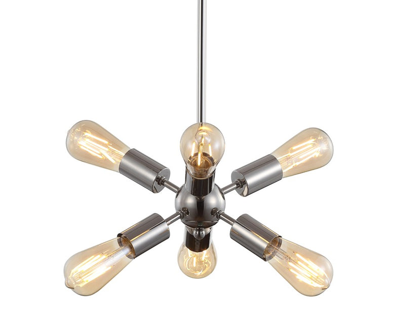 Jobs 17.5" Sputnik Metal LED Chandelier - JONATHAN Y