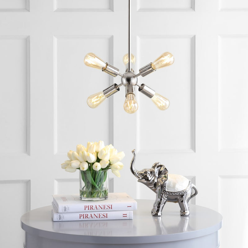 Jobs 17.5" Sputnik Metal LED Chandelier - JONATHAN Y