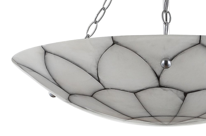 Bailey 23.5" Adjustable Marble/Metal LED Chandelier - JONATHAN Y