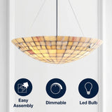 Sheila 24" Marble/Metal LED Chandelier Cream – ICONS