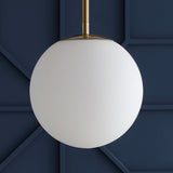 Bleecker 7.75" Metal/Glass Globe LED Pendant