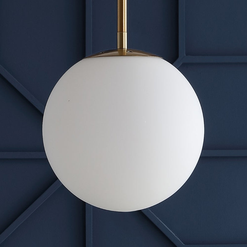 Bleecker 7.75" Metal/Glass Globe LED Pendant