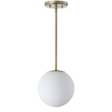 Bleecker 7.75" Metal/Glass Globe LED Pendant