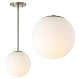 Bleecker 7.75" Metal/Glass Globe LED Pendant