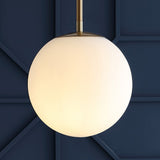 Bleecker 7.75" Metal/Glass Globe LED Pendant