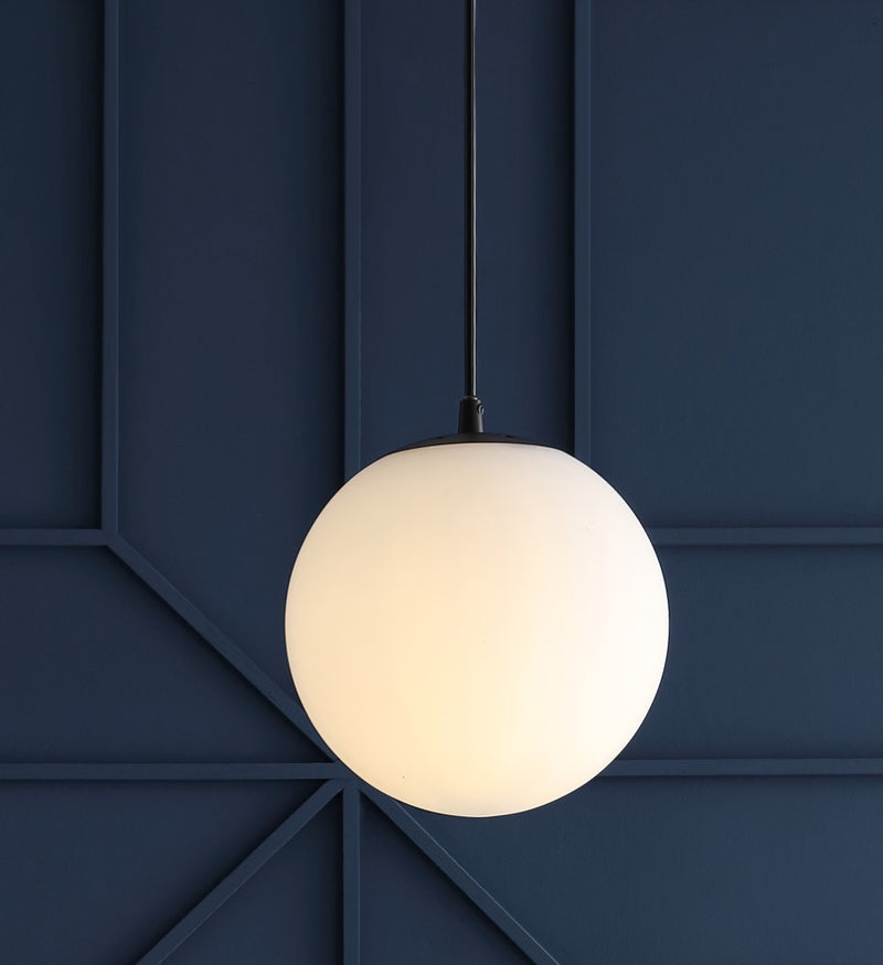 Bleecker 7.75" Metal/Glass Globe LED Pendant