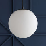 Bleecker 7.75" Metal/Glass Globe LED Pendant