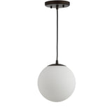 Bleecker 7.75" Metal/Glass Globe LED Pendant