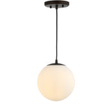 Bleecker 7.75" Metal/Glass Globe LED Pendant