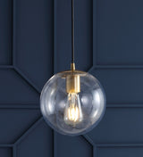 Bleecker 7.75" Metal/Glass Globe LED Pendant
