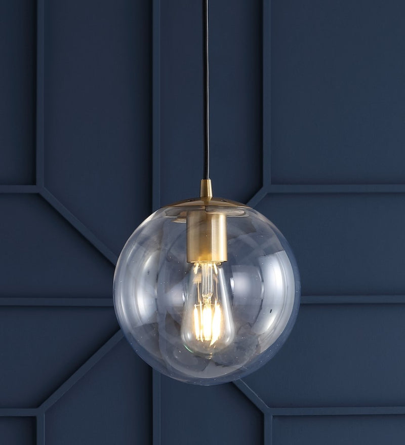 Bleecker 7.75" Metal/Glass Globe LED Pendant
