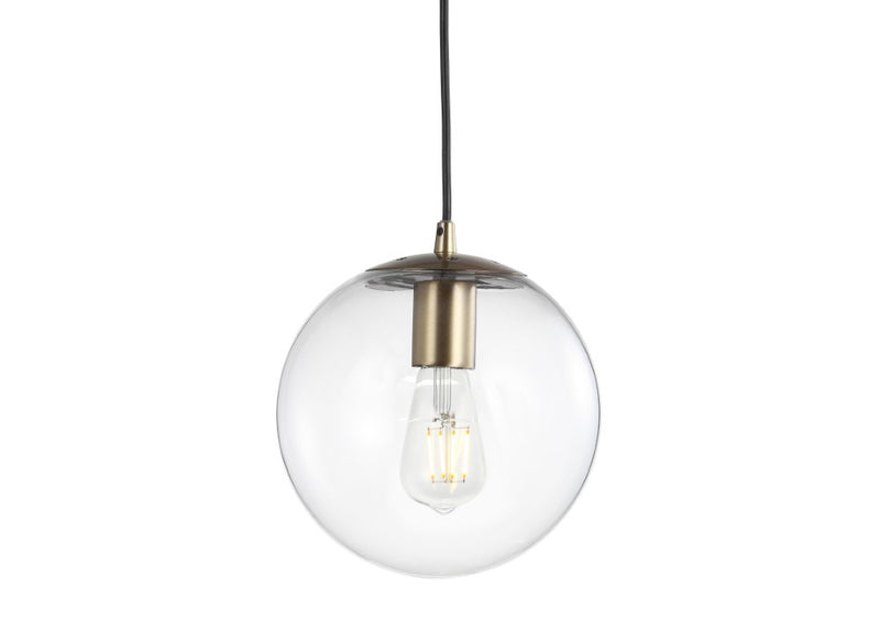 Bleecker 7.75" Metal/Glass Globe LED Pendant