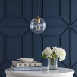 Bleecker 7.75" Metal/Glass Globe LED Pendant